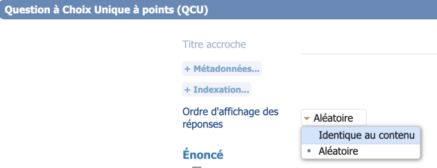 Ordre aléatoire dans les QCM/QCU de Topaze