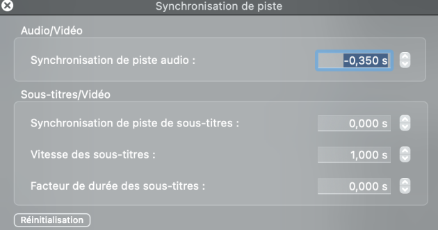 Synchronisation audio/video dans VLC